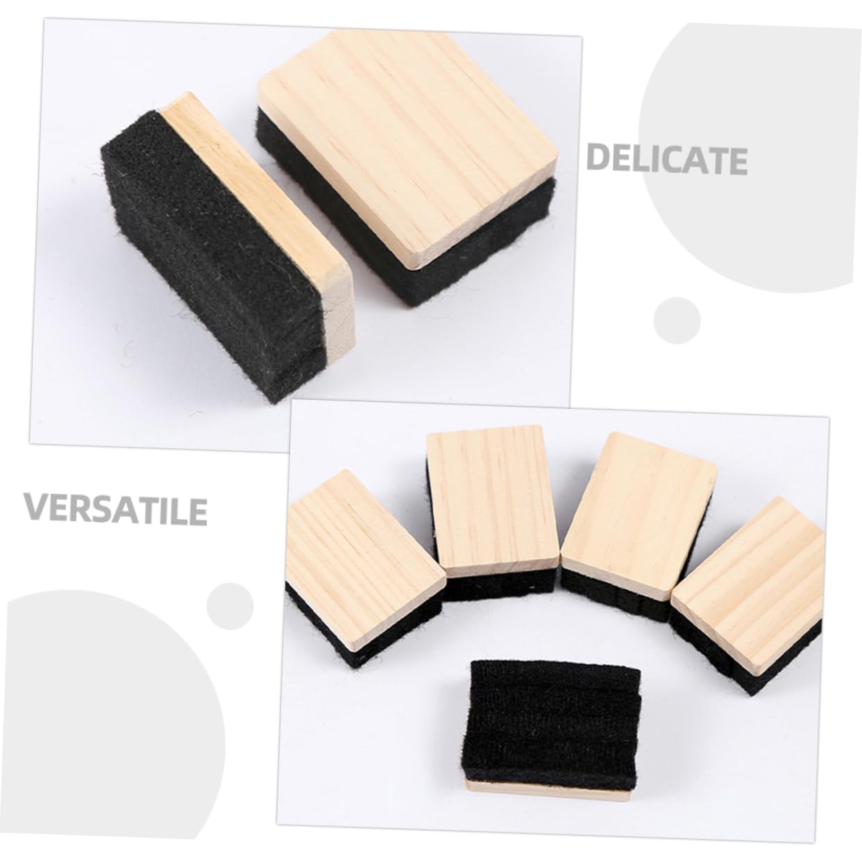 jojofuny 5 Sätze Radiergummi Kreidestaubtuch Planke Kreidebretter Multipack Mini-tafellöscher Staubfreie Tafelradierer Lehrerbedarf Für Den Unterricht Hölzern 10 Stück * 5