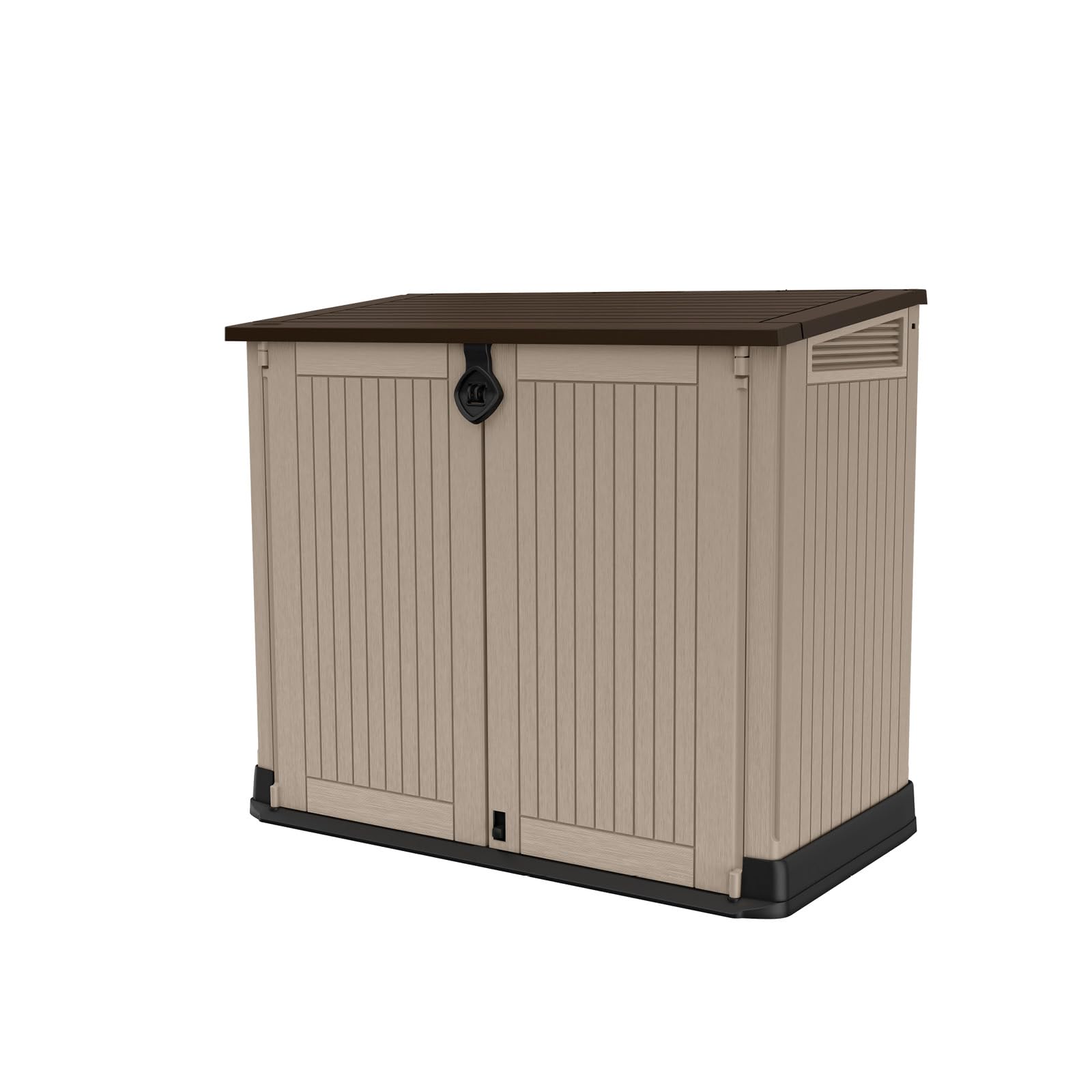Keter Store it Out Midi Wheelie Bin Box Beige / Brown