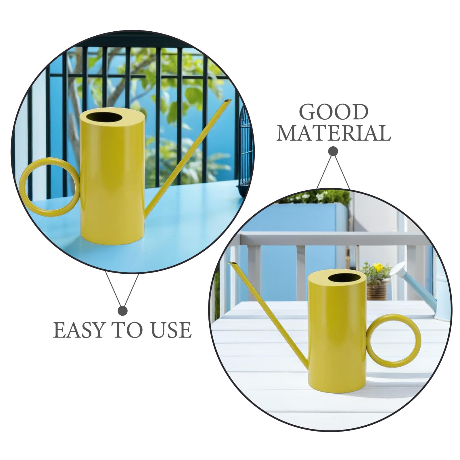KICHOUSE Annaffiatoio in metallo con beccuccio lungo per piante da interno ed esterno - 1500 ml/51 oz Vaso per piante in acciaio inossidabile per giardinaggio, grasse e fiori