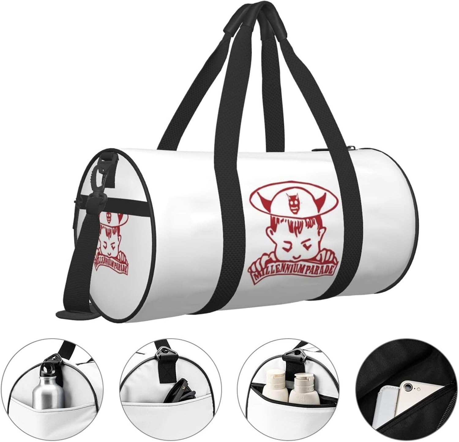 King Gnu キングヌー (6) ドラムダッフル ボストンバッグ キャンパスリュック 大容量 ゴルフバッグ 収納袋 パーソナライ