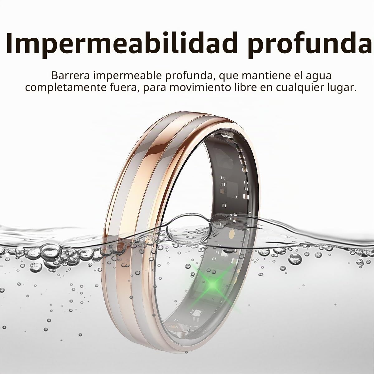 findtime Anillo inteligente ultra estrecho delgado para fitness, monitor de frecuencia cardíaca, rastreador de sueño, oxígeno en sangre, contador de pasos, podómetro, impermeable, anillos inteligentes