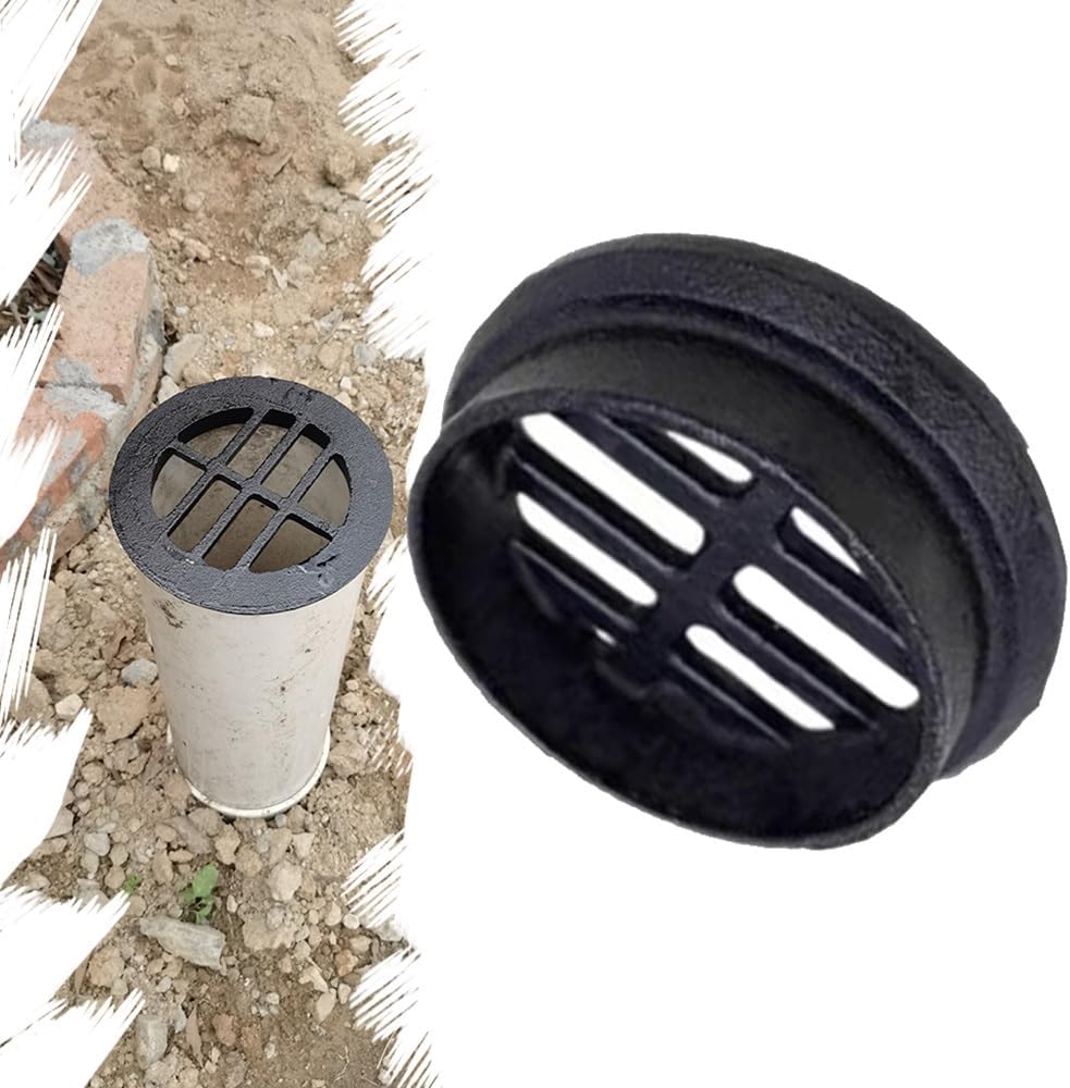 1pcs Round Cast Iron Drain Grate Cover for Outdoor Walkways, Lawns, and Balconies - Durable Metal Sewer Drain Cover(160mm)