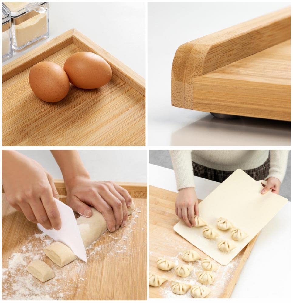 Amazon.co.jp: まな板 天然木製 カッティングボード 餃子作り台 めん台