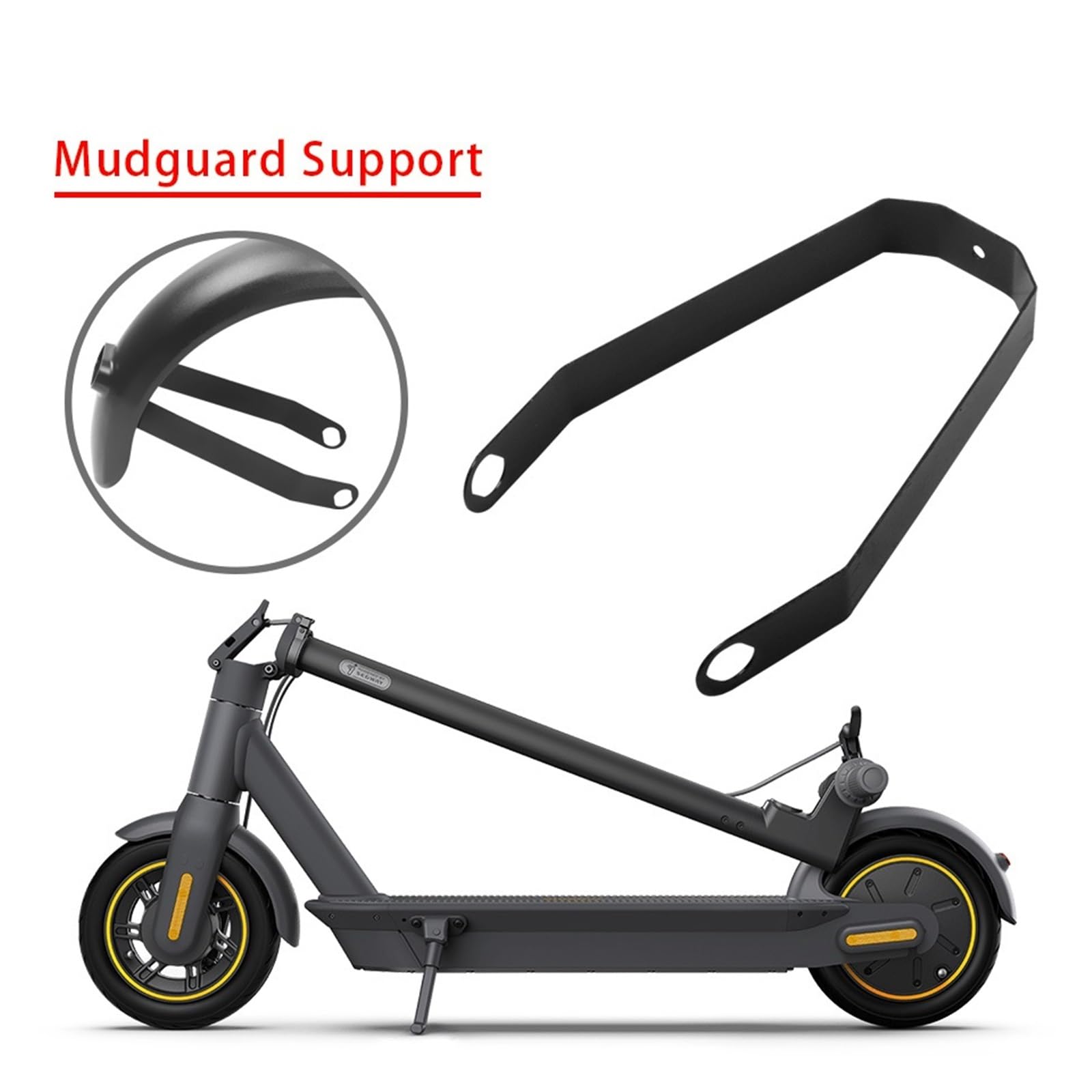 Modifica Supporto Parafango Posteriore Compatibile con NINEBOT Max G30 G30D Scooter Elettrico Supporto Parafango Gancio Parti di Fissaggio(Max G30 Red)