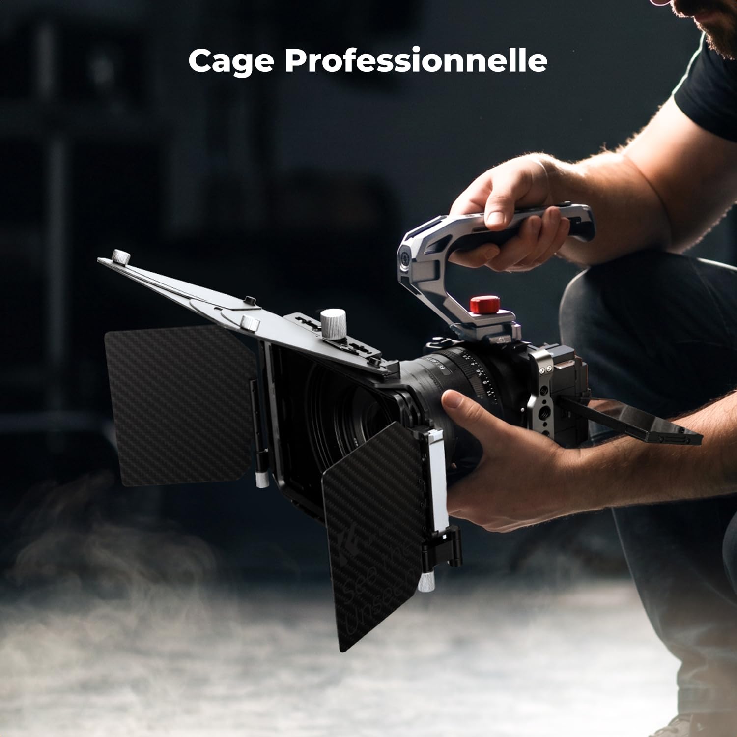 K&F CONCEPT Cage Compatible avec Sony ZV-E10 II en Aluminium Ultra Légère 119g Solide et Stable avec Cold Shoe Filetages 1/4" et 3/8" Base Arca Protection Silicone Démontage Rapide