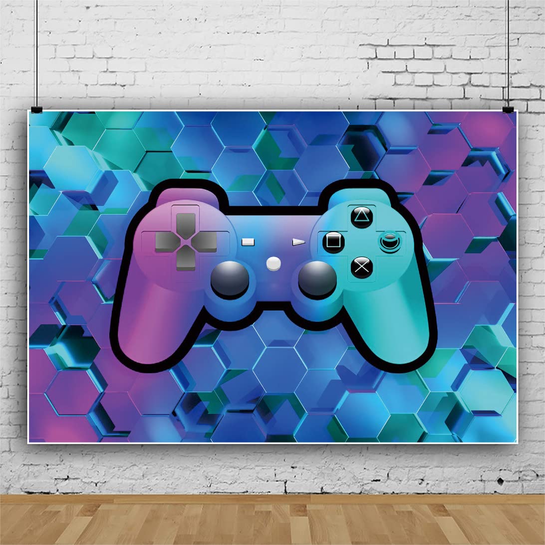 6x4Ft Video Game Backdrops for Boy Gaming Theme Boy Party Photography Background Gamer Room Decor for Game Fans Video Gamer Party Decoration Supplies.