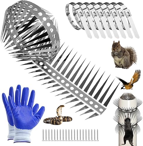 AIQII Picos de pájaro de 120 pulgadas para palomas al aire libre y otras aves pequeñas, picos de paloma para valla y pared de jardín, techo de