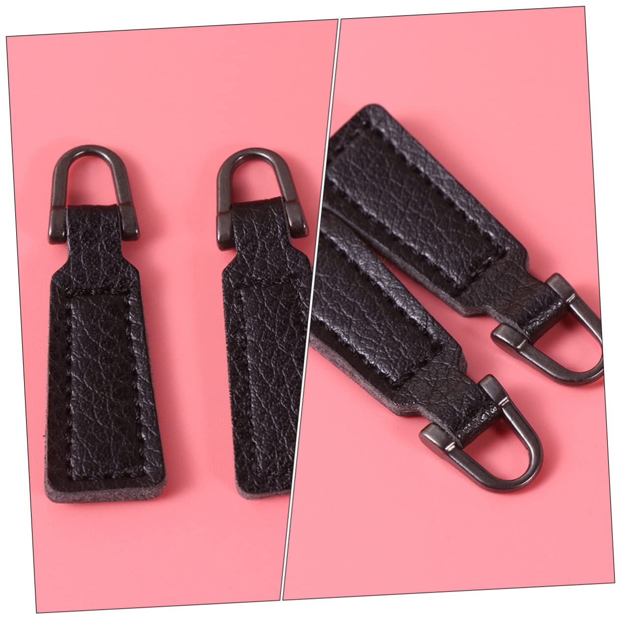SHINEOFI 125piezas Cabezas De Zipper Para Mochilas Reemplazo De Tiradores De Para Ropa y Equipaje Accesorios De Pu Para Reparación De Zippers Para Mochilas y Bolsos