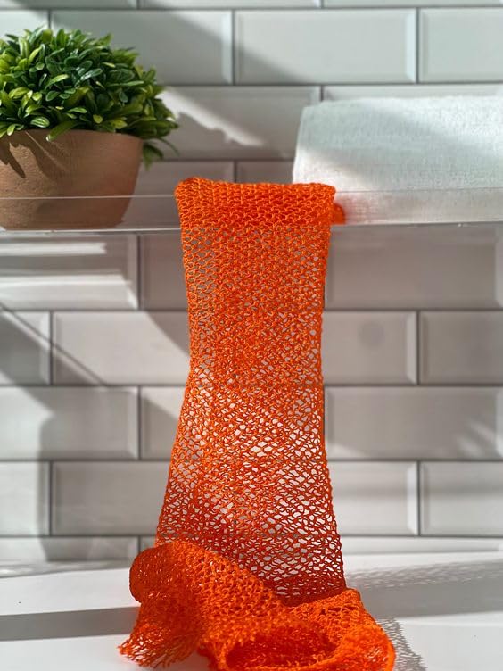 Éponge en filet africaine pour gommage corporel et douche quotidienne