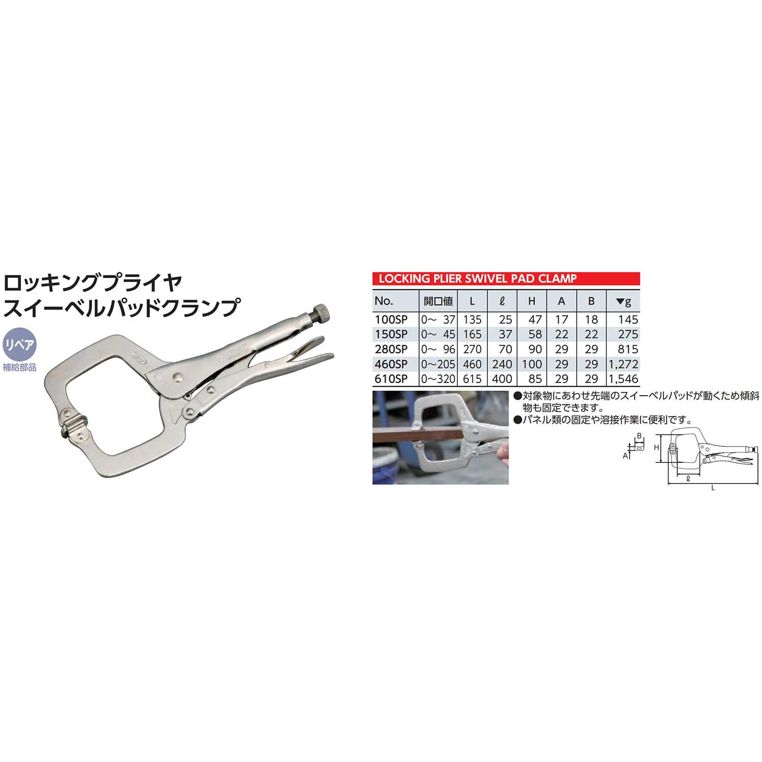 Amazon | 京都機械工具(KTC) ロッキングプライヤースイベルパッド