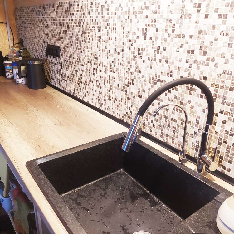 Miniatura 4 de Barrera de agua autoadhesiva de 67 pulgadas, barrera de agua de silicona impermeable, tapón de agua, tira de agua para baño y cocina, protector de