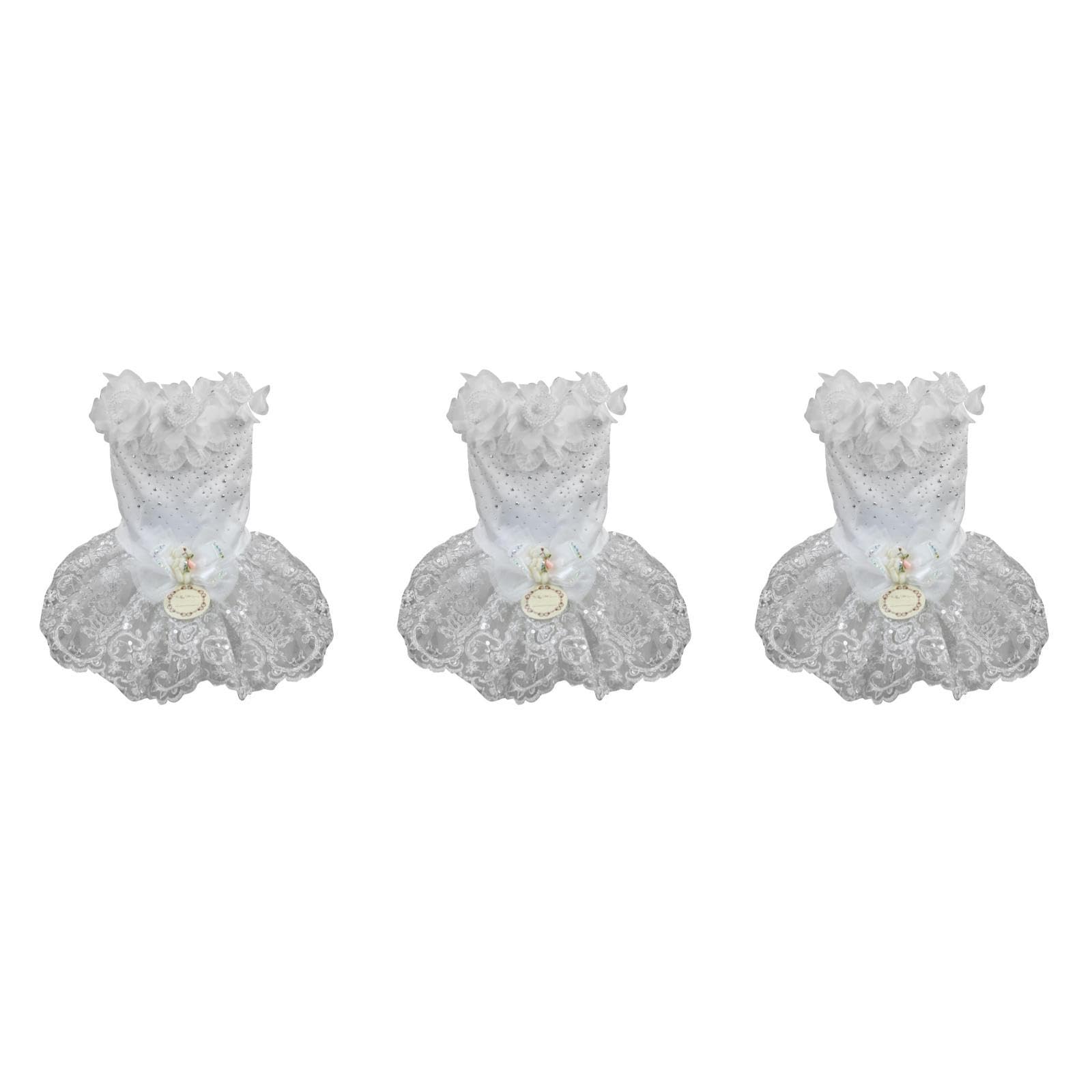 Robe en tulle avec nœud pour chiens et animaux - Lot de 3 pièces Kisangel