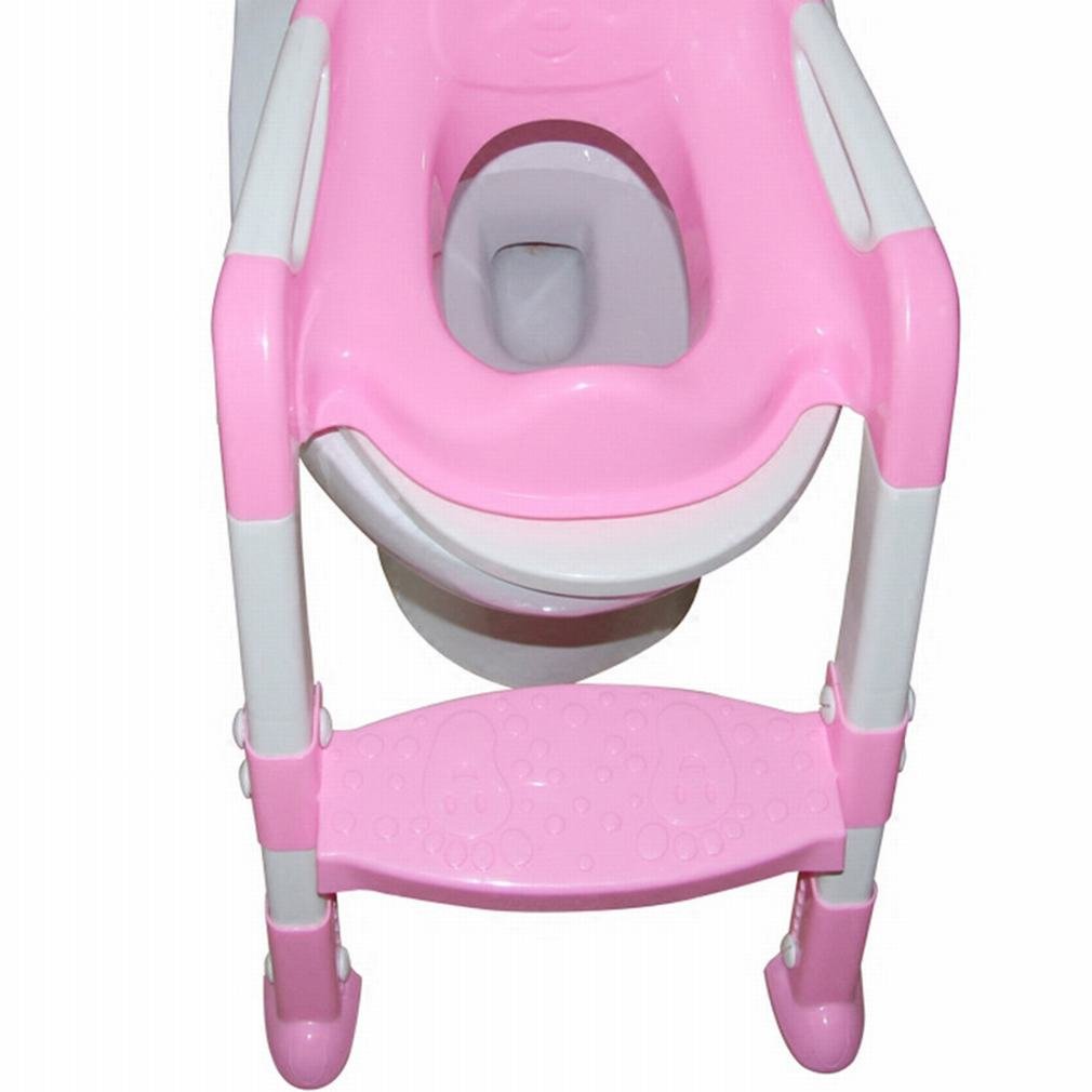 HM Baby Higiénico Escaleras Niño Inodoro Niños Sentado Higiénico Niño Sentado en la Silla con un Gran Número,Azul