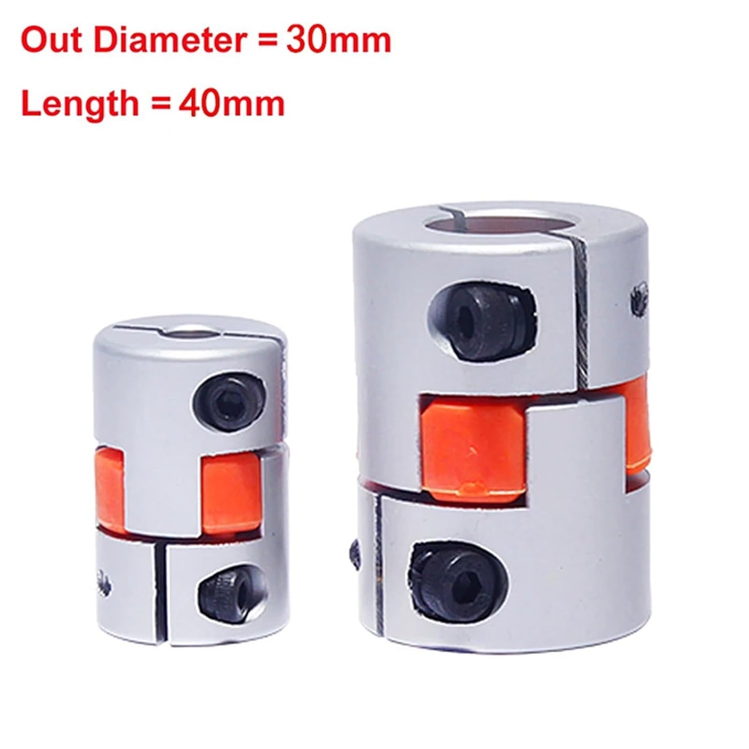 D30L40 Four Jaws Aluminium Plum Coupling Encoder CNC Spider Flexible Coupler 8/9/10/11/12/12.7mm 1Pcs(10x10)