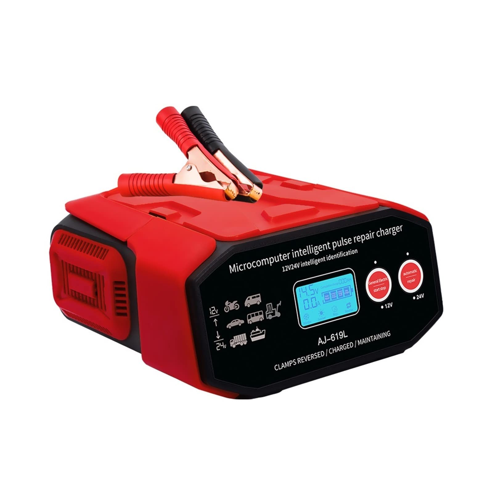 Caricabatterie, Caricabatteria for auto 400W Caricabatteria for riparatore di impulsi intelligente ad alta potenza 12V 24V for auto SUV Moto Camion Barca