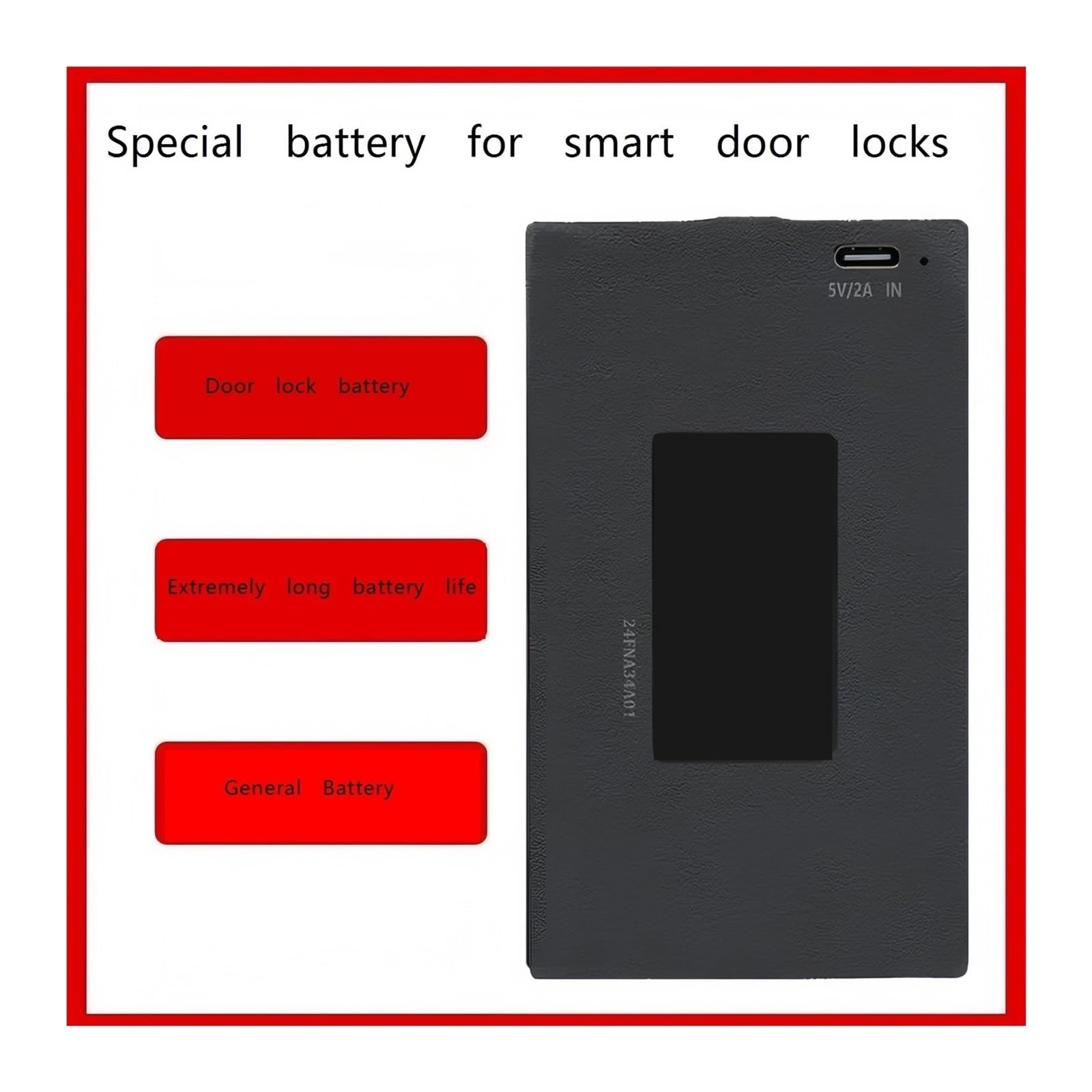 Batterie rechargeable de verrouillage d'empreinte digitale 5000mAh