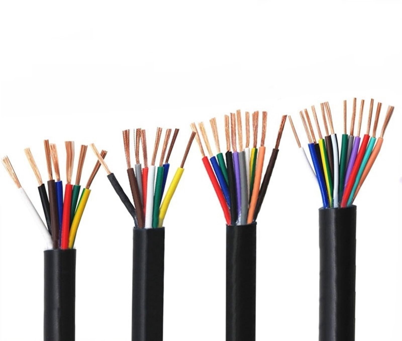 Cavo elettrico, Filo di rame conduttore 18AWG 0,75mm2 2 nuclei 3 nuclei 10 nuclei 18 nuclei Pin Cavo elettrico nero(18 cores 1Meters)