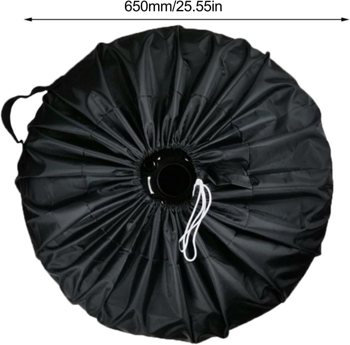 Borsa Pneumatici Auto, Copertura Della Ruota di Scorta, Copertura per Pneumatici, Copri Gomme, Auto Ruota Copertura, per Rimorchio Camper Camion SUV Auto Diametro 65 cm, Nero, con Manico