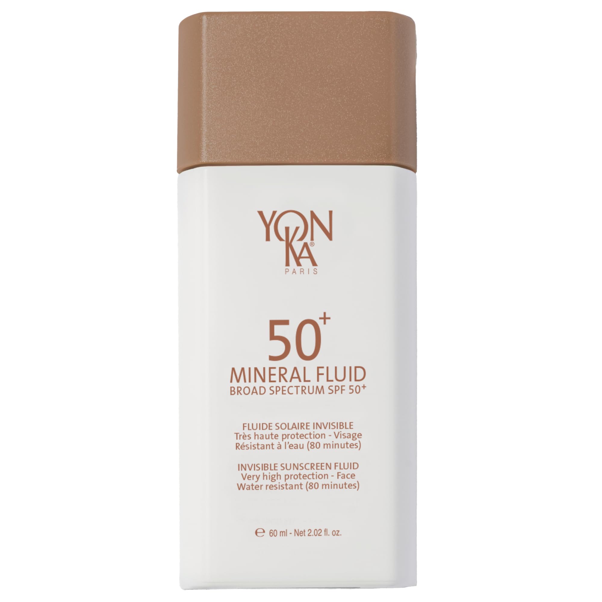 - YONKA PARIS SPF 50 Mineral Fluid | Weightless Sheer Sunscreen No White Cast | 100% Non Nano Zinc Oxide Niacinamide | Fragrance Free Water Resistant | Daily Facial Sun Protection