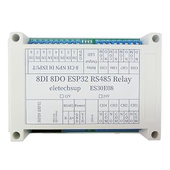 8CH DC 12V 24V WiFi Relay, 30Pin ESP32, Programmable Expansion Board, Modbus RS485 IO Module for Arduino IOT Network Smart Switch DC 12V