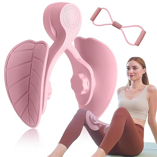 homimanor Thigh Master Thigh Exerciser, Hip & Inner Thigh Exercise Equipment, Pelvic Floor Muscle Trainer with Figure 8 Resistance Band for Arm Leg, Thigh Toner Kegel Exercise Products for Women - Pink