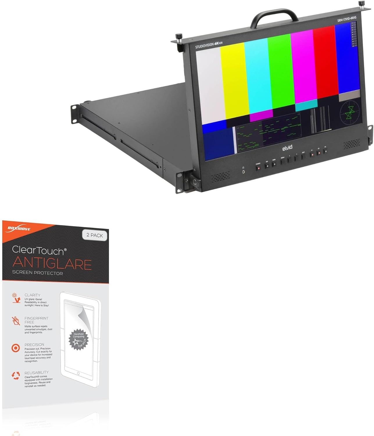 BoxWave Screen Protector Compatible with Elvid SRM-17X1D-4KHS StudioVision (17.3 in) - ClearTouch Anti-Glare (2-Pack), Anti-Fingerprint Matte Film Skin