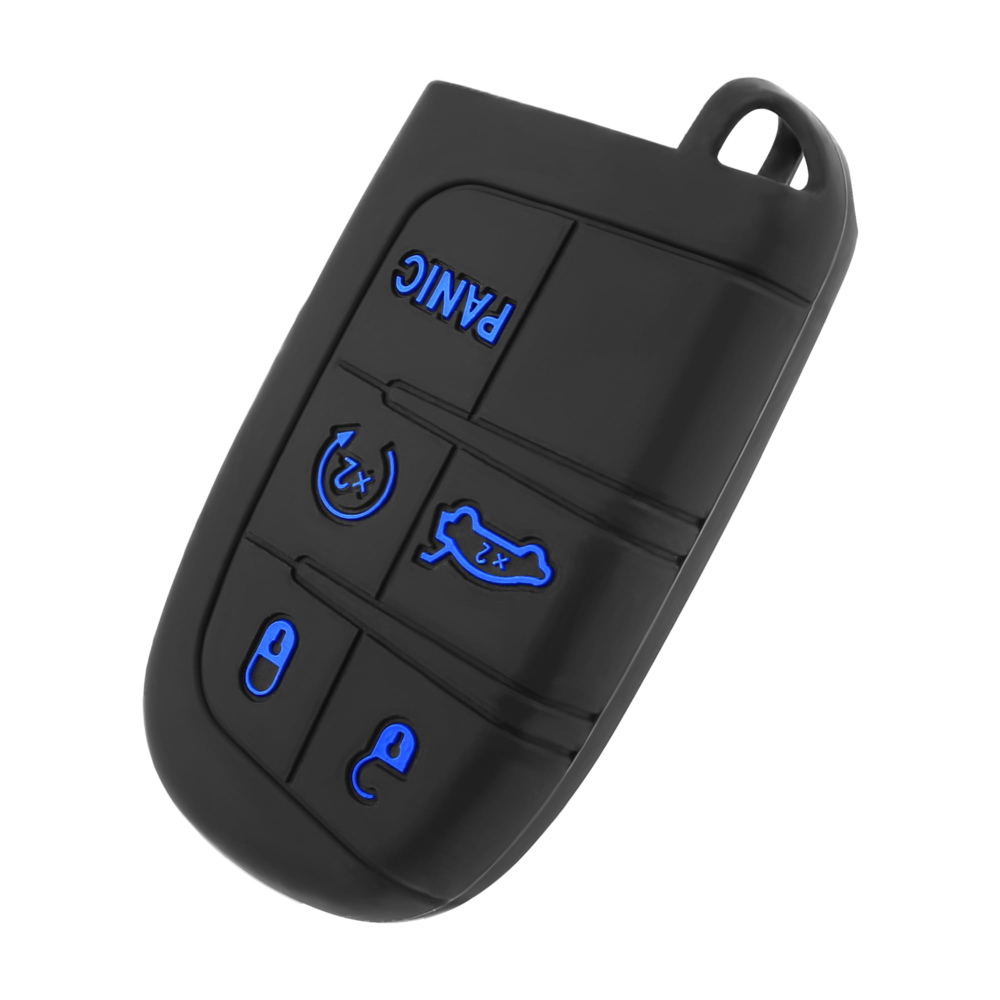5 Buttons Car Key Fob Cover Key Fob Case Car Accessories Compatible with Jeep Dodge Chrysler Blue