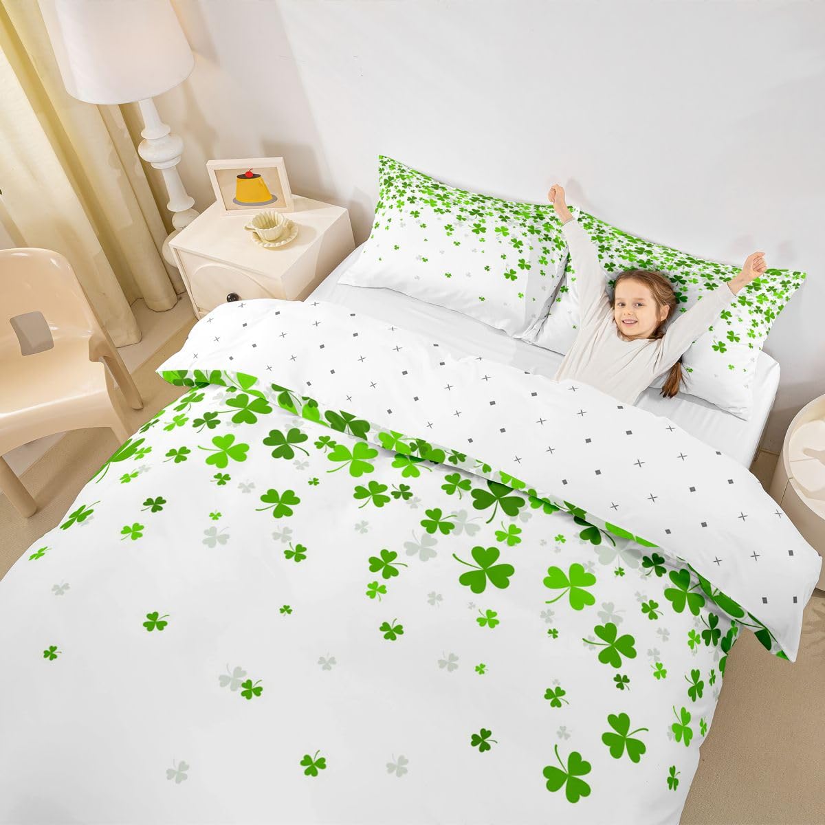 Housse de couette Saint-Patrick cadeau idéal pour fille et garçon
