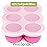 WeeSprout Silicone Freezer Tray with Clip on Lid Perfect Food Storage Container for Homemade Baby Food, Vegetable, Fruit Purees, and Breast Milk (Bright Pink, Six 3 Ounce Sections)