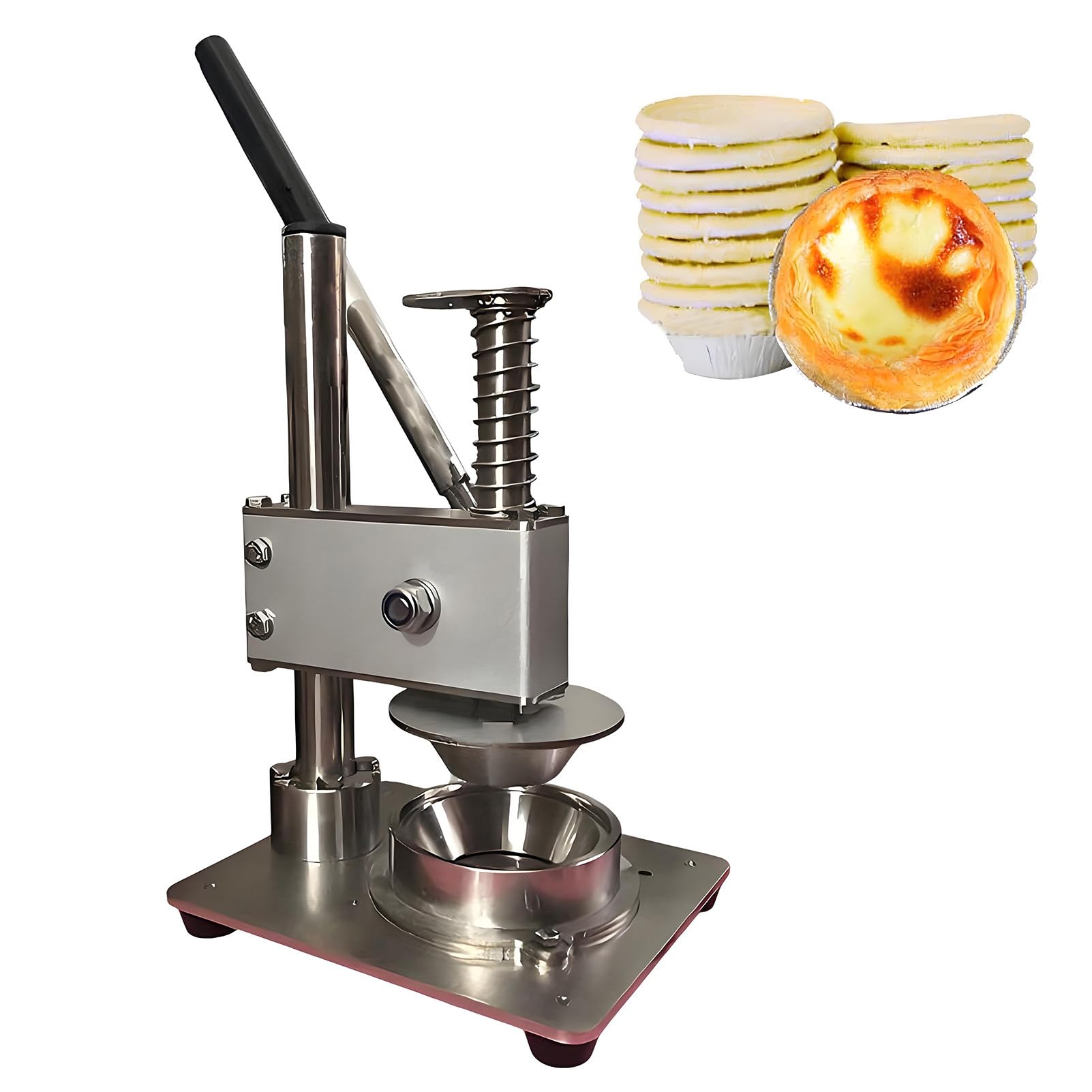 Epygnom Multicolor Egg Tart Making Machine, Manual Pie Press Machine With Mold For Baking Egg Tarts, Cheese Tarts, And Cookies, Muffin Cupcake Tins Moulds Tool For Home Commercial Use P60