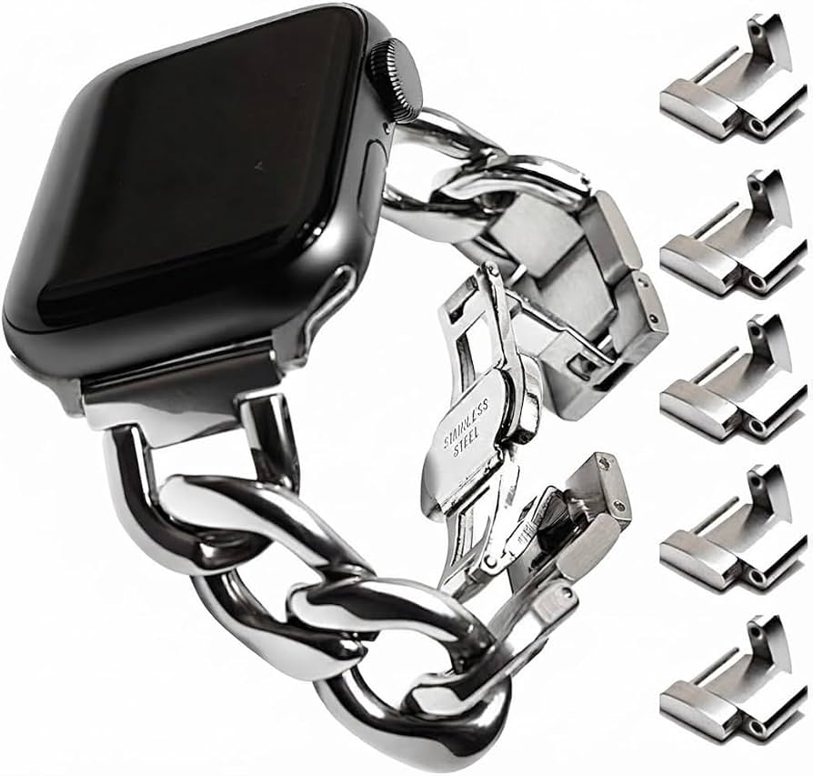 Amazon.co.jp: Royce&Roland Apple watch 高級 チェーンバンド