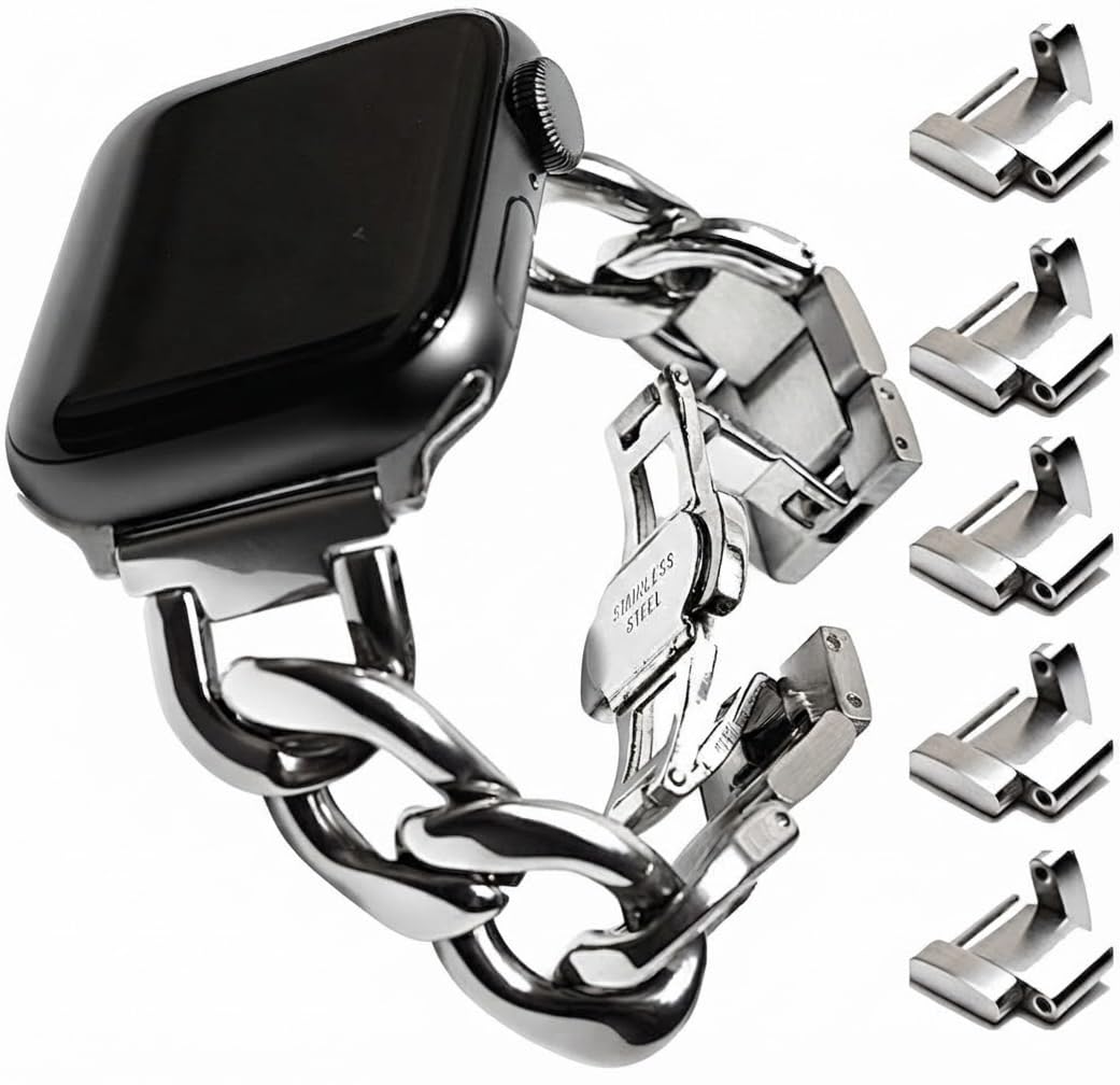 Amazon.co.jp: Royce&Roland Apple watch 高級 チェーンバンド