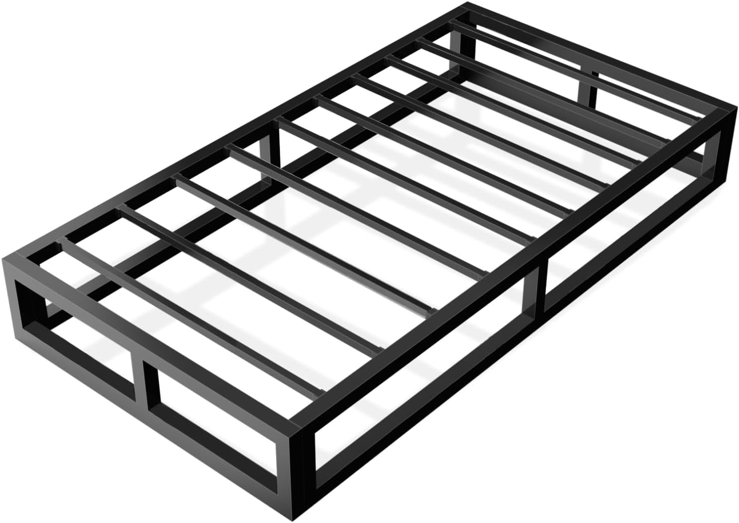 Bilily 6 Inch Twin XL Bed Frame with Steel Slat Support, Low Profile King Metal Platform Bed Frame Support Mattress Foundation, Heavy Duty,No Box