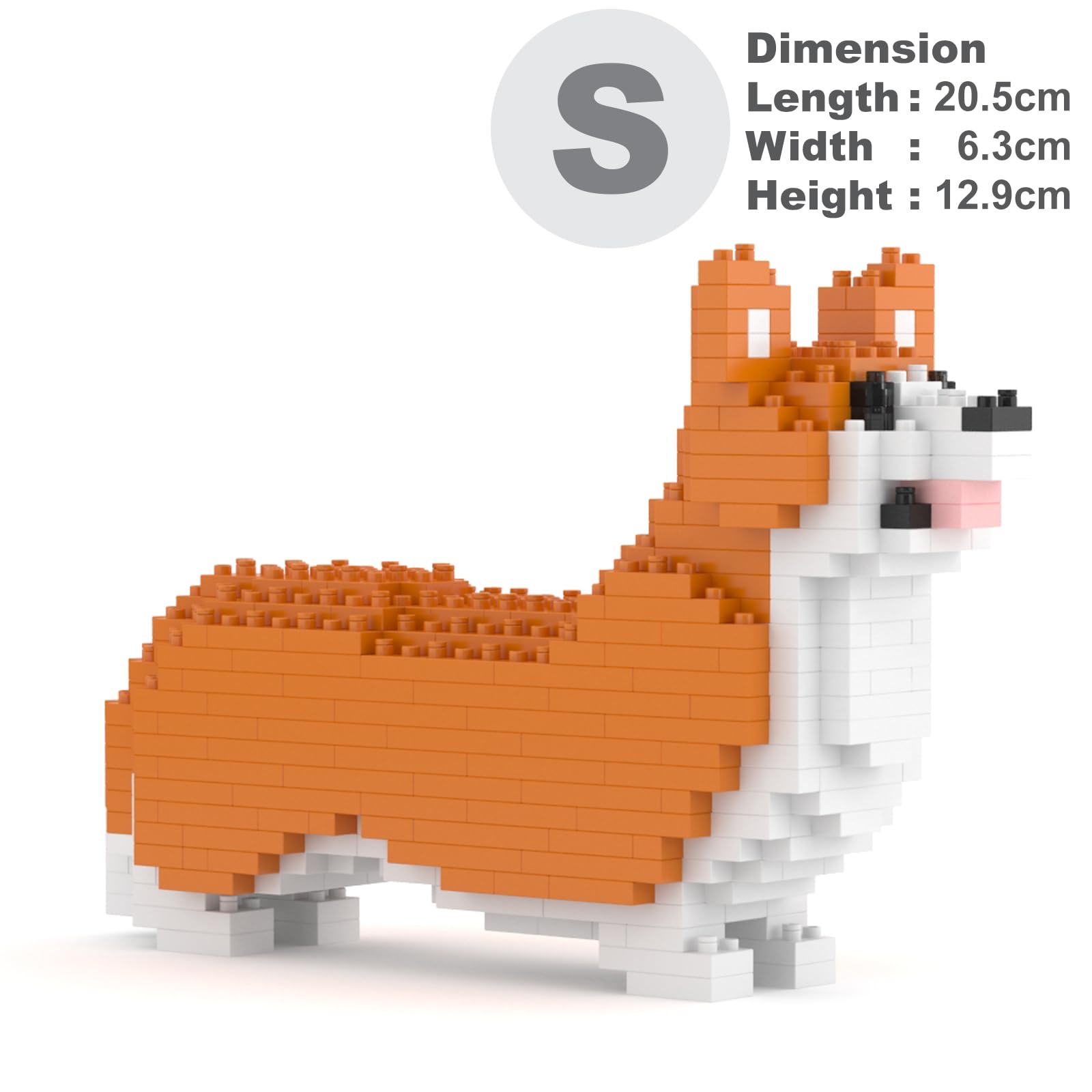 Amazon.com: JEKCA Welsh Corgi Mini 01S | Mini Dog Plastic Building