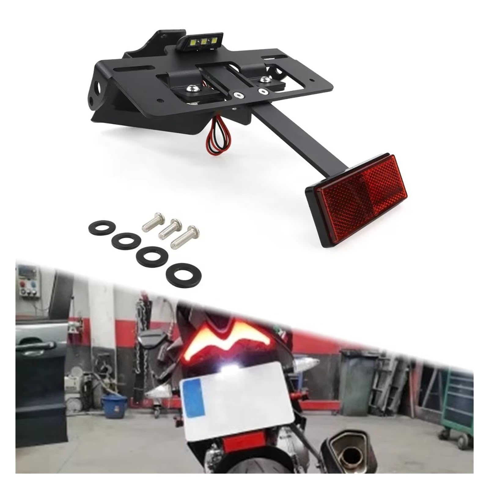 Moto Supporto Targa Staffa Porta Targa Per RS 660 2021-2025 Per Tuono 2021-2024 Coda Posteriore Moto Tidy