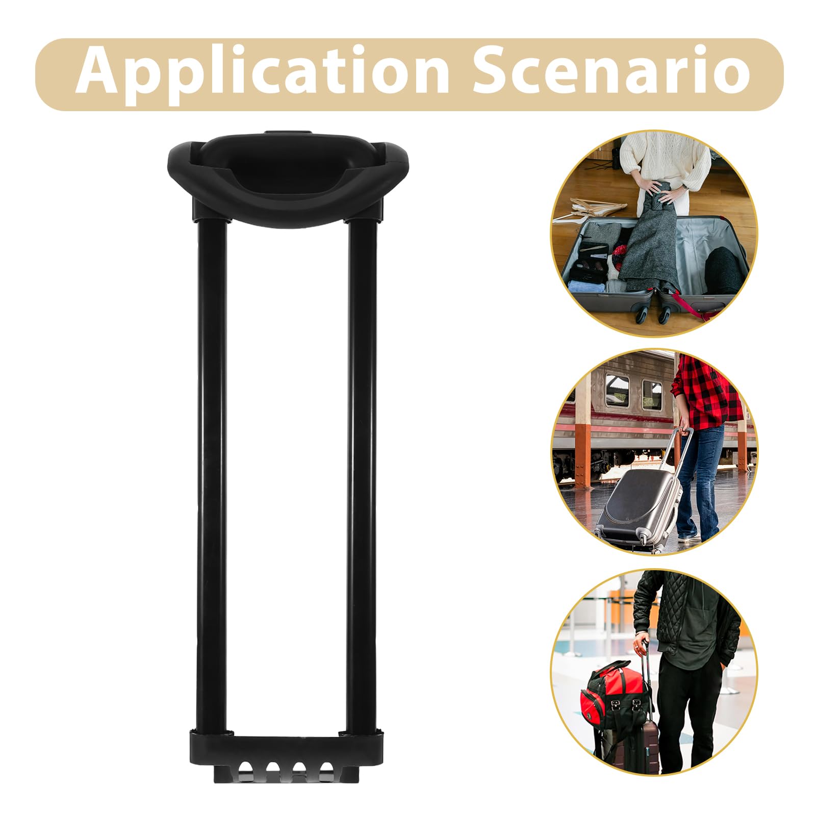 HANABASS Asa Telescópica para Maleta Resistente y Anticompresión de Hierro y Aluminio Diseño Retráctil Adecuado para Viajes Prolongados