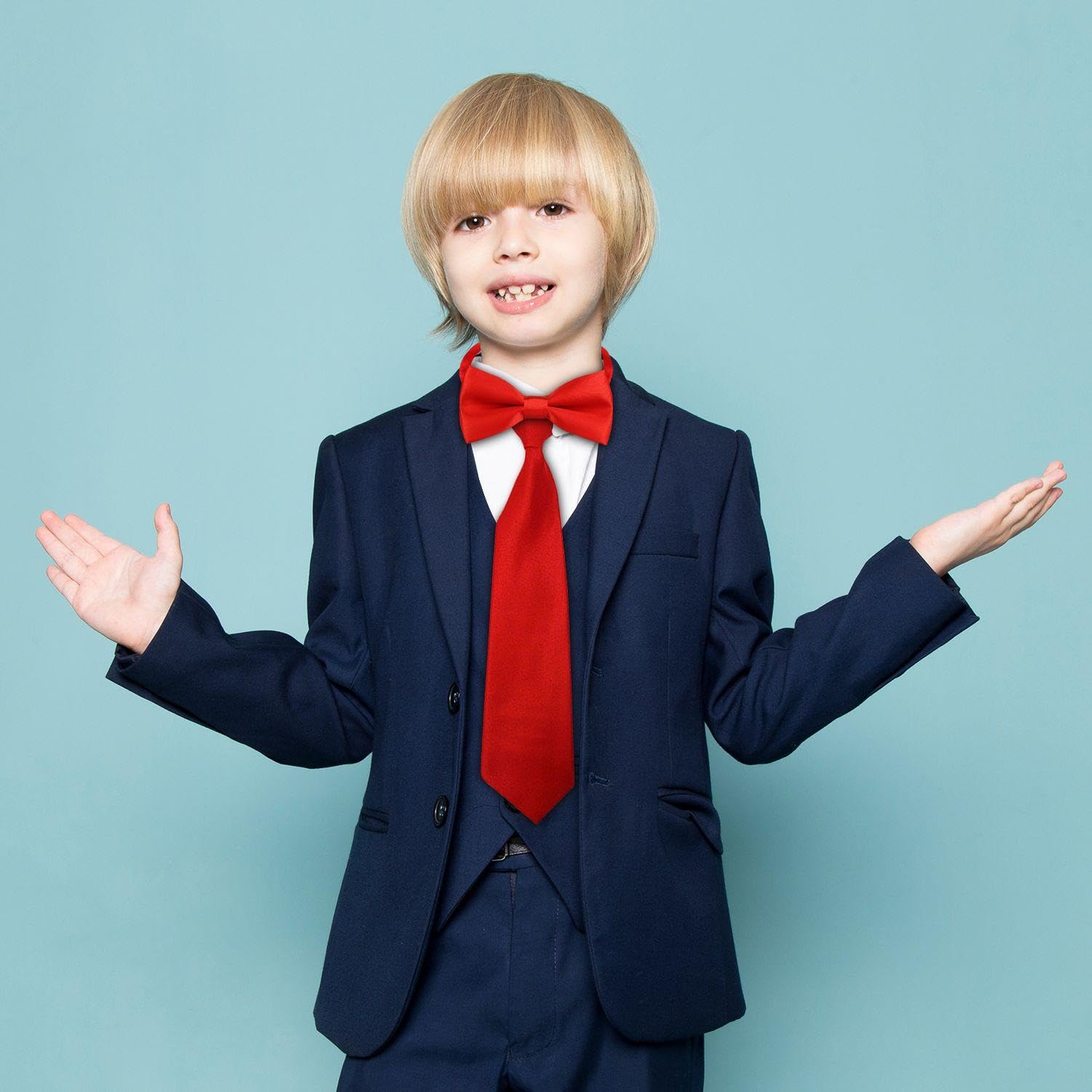 1 Tada De Lazo Para Niños, 1 Corbata, Moda Clásica, Corbata De Avión Rojo De Actuación, Camisa De Traje De Fiesta Accesorios Elees.
