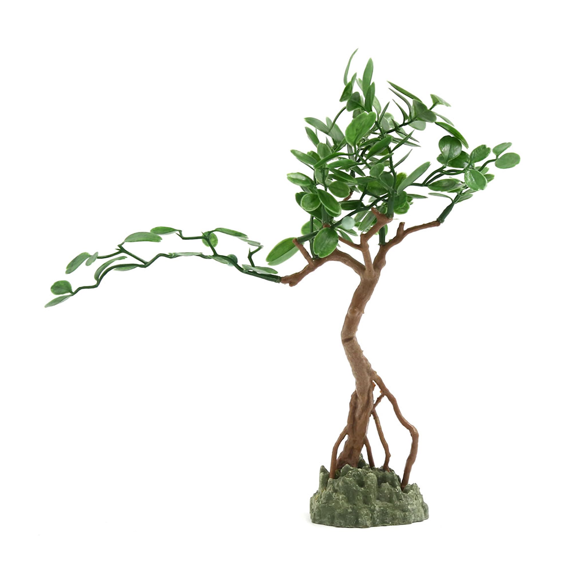 CAPASTEC Aquarium Decoration,Plastic Artificial Tree for Aquarium Landscaping Fish Tank 9.06x2.36x11.42Inch (Green)