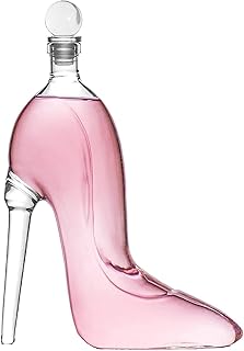 Stiletto Whiskey and Wine Decanter by The Wine Savant with Stopper - Handcrafted High Heel Decanter for Wine Liquor Rum Bo...