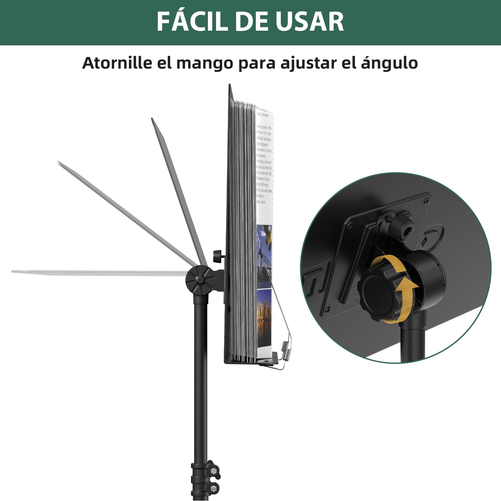 GLEAM Atril Musical Soporte de música - Soporte de proyector para ordenador portátil con bolsa de transporte