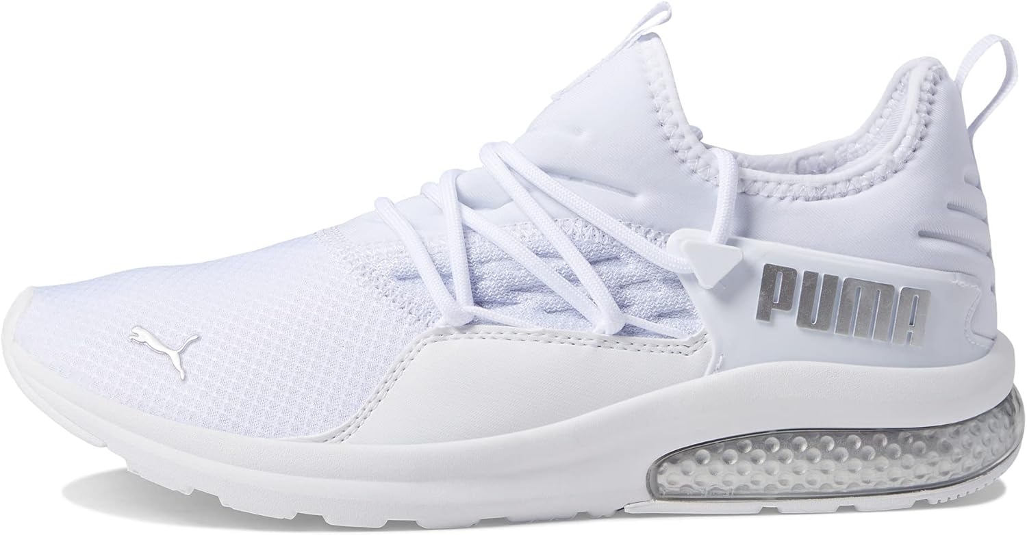 PUMA Women's ELECTRON 2.0 SPORT Sneaker, Puma White-Puma Silver, 8