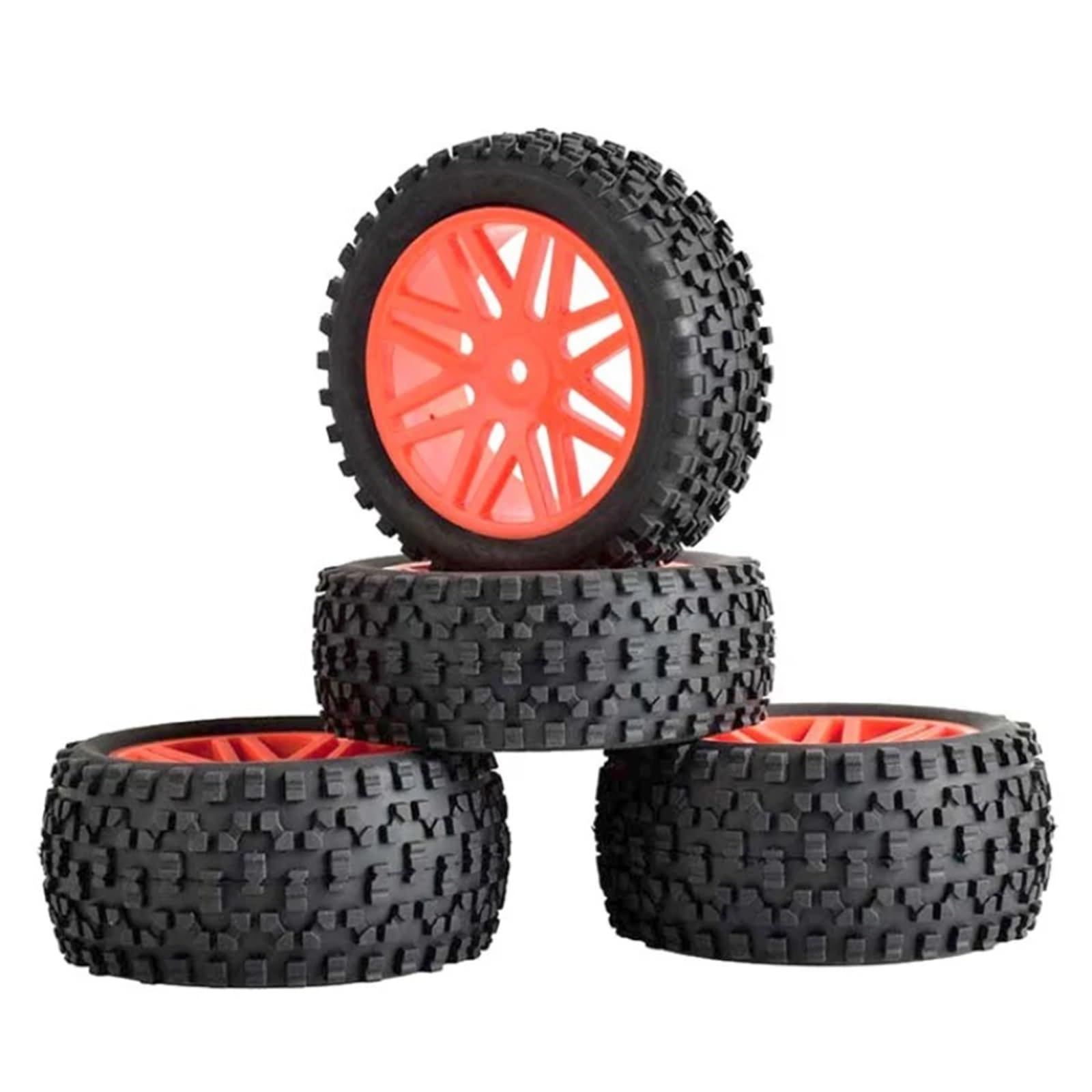 Per HSP Per HP RC Off Road Car 4 Pezzi/lotto Ruote E Pneumatici In Gomma RC 1/10 Per Buggy Con Supporto Per Mozzo Esagonale Da 12 Mm Ruote