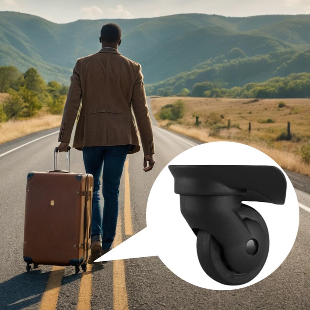 2 Luggage Wheels Replacement Kit, Luggage Replacement Wheels with 360 Degree Rotation and Silent Luggage Caster Wheels