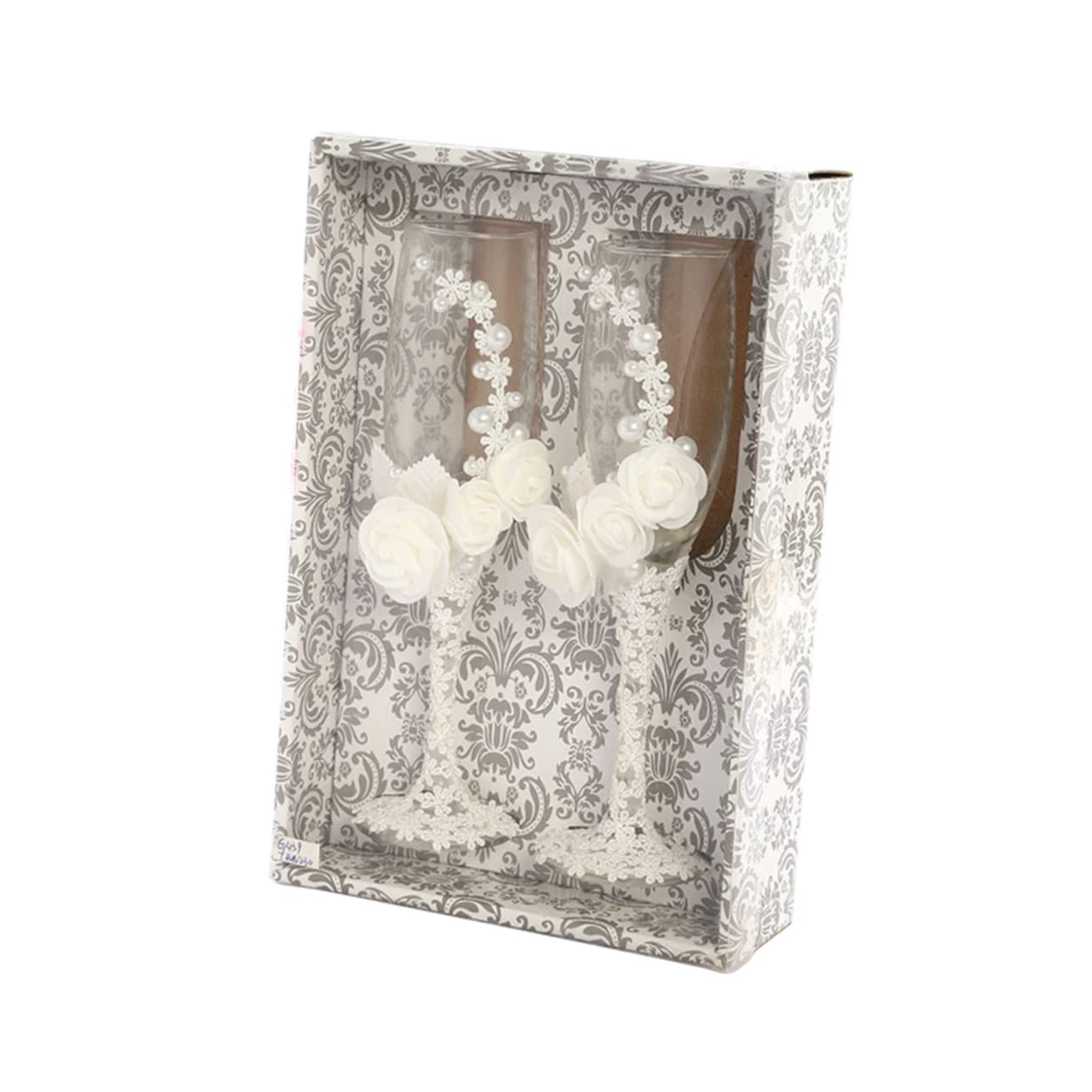 Abaodam Coupe à Vin Rouge Verre à Vin De Mariage Gobelets Décoratifs Dentelle Pour Fête Mariage Fournitures De Verrerie