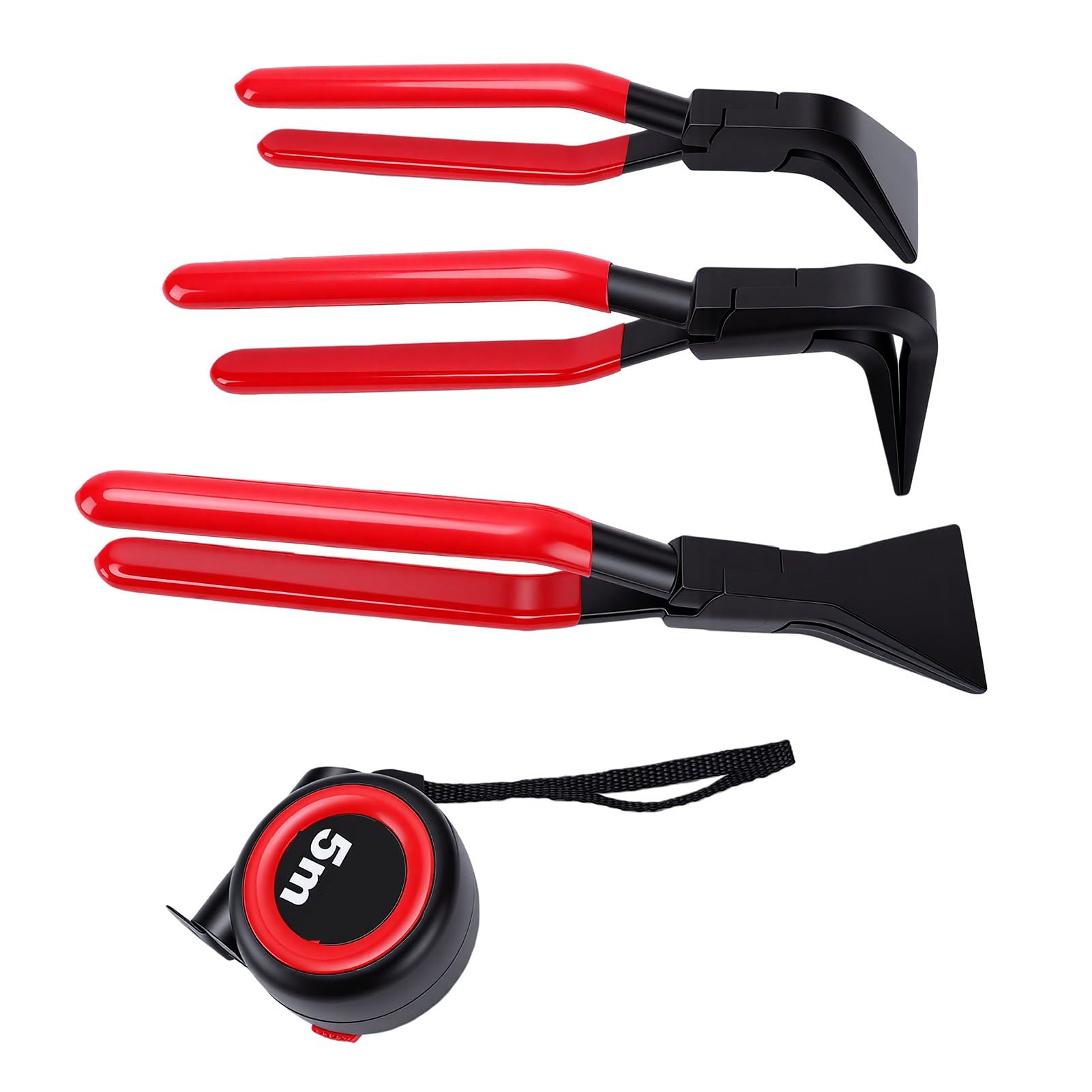 banapoy Juego Herramientas Chapa Metálica Cerradoras Manuales 3 uds | Mandíbulas 45° 90° Alicate doblador metal recto acero, agarre conductos fabricación, con caja almacenamiento Techos HVAC