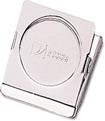 ACCO BRANDS Clip magnético, acero, 7/8 quot; capacidad, 1-1/2 quot; w, cromo (72131)