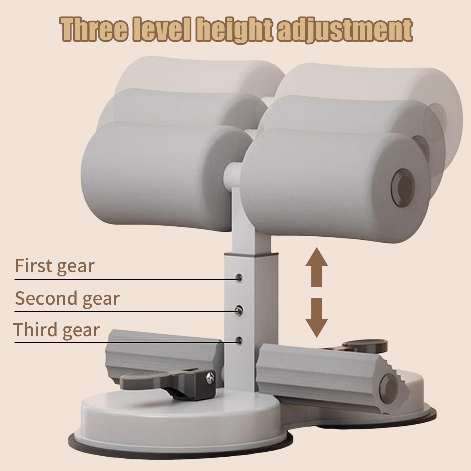 Tragbare Sit Up Bar - Bauchtrainer Mit Saugnäpfen & Verstellbarem Winkel Für Zuhause