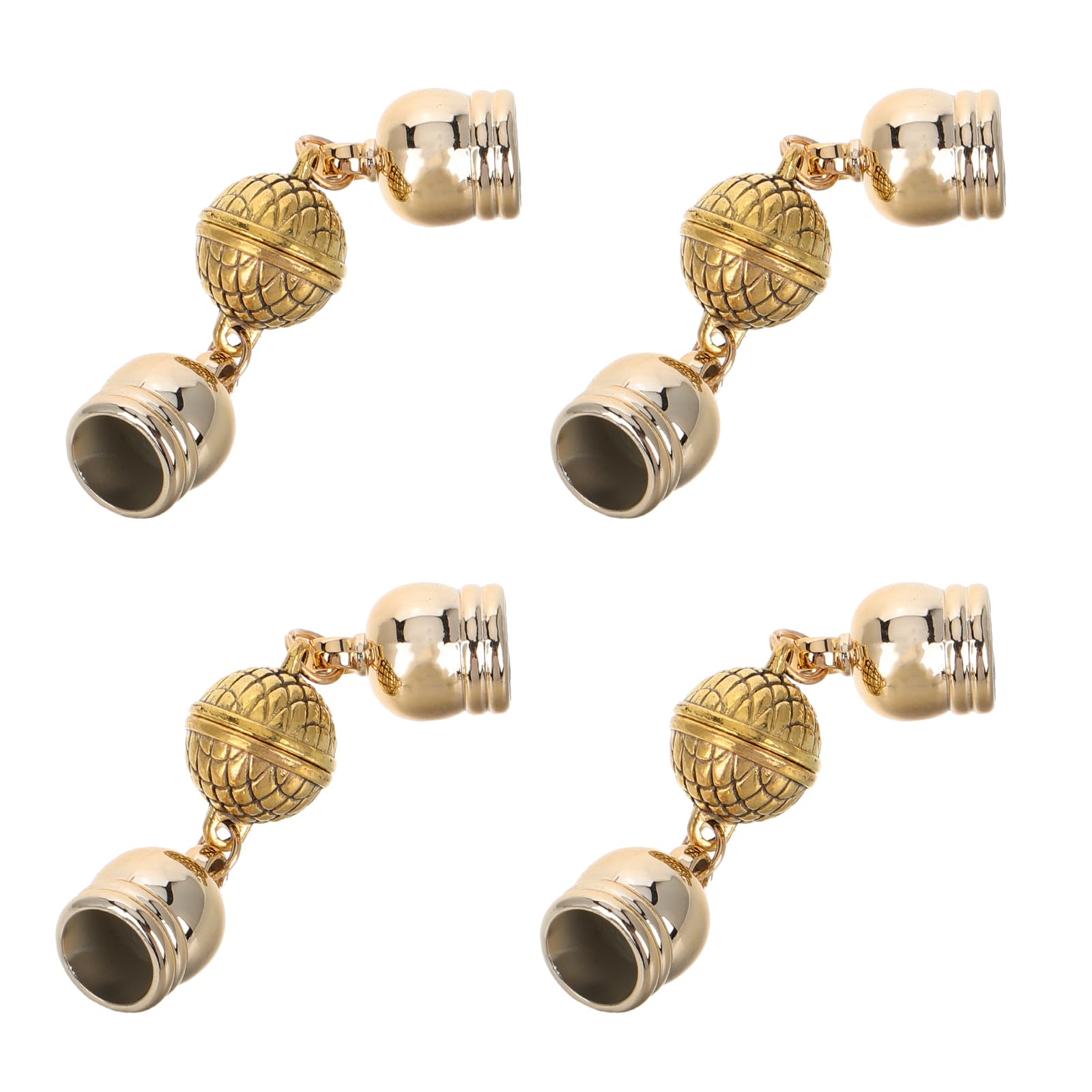 SAFIGLE Magnetic Clasps for Necklaces Scarf Magnets Jewelry DIY Accessory 4 Pcs Delicate Magnetic Buckles Easy Click Closure for Necklaces Scarves Travel and Daily Wear