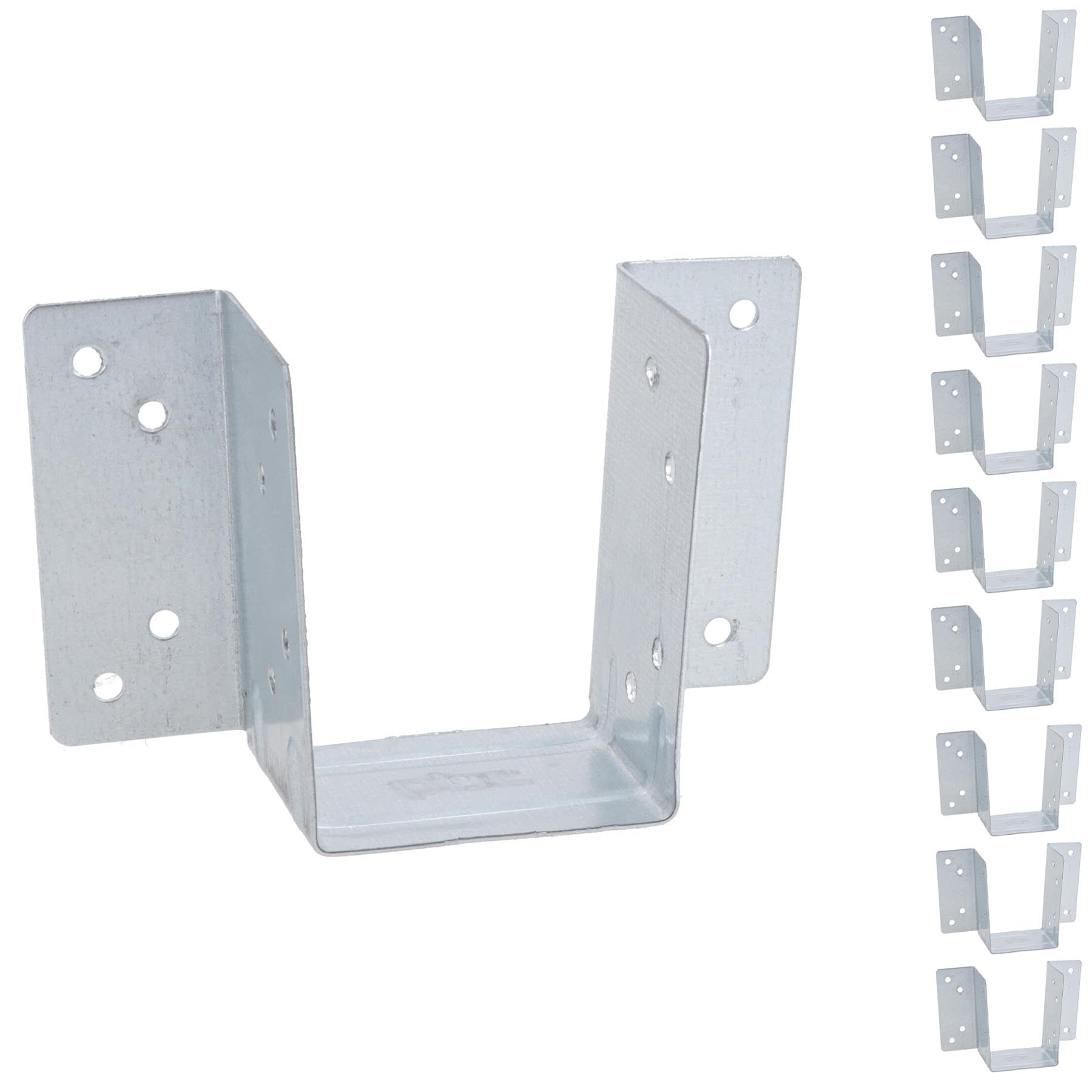 Ab Tools Silver Mini Timber Wood Joist Hanger 47Mm Decking Loft Galvanised Beam Holder 10Pk