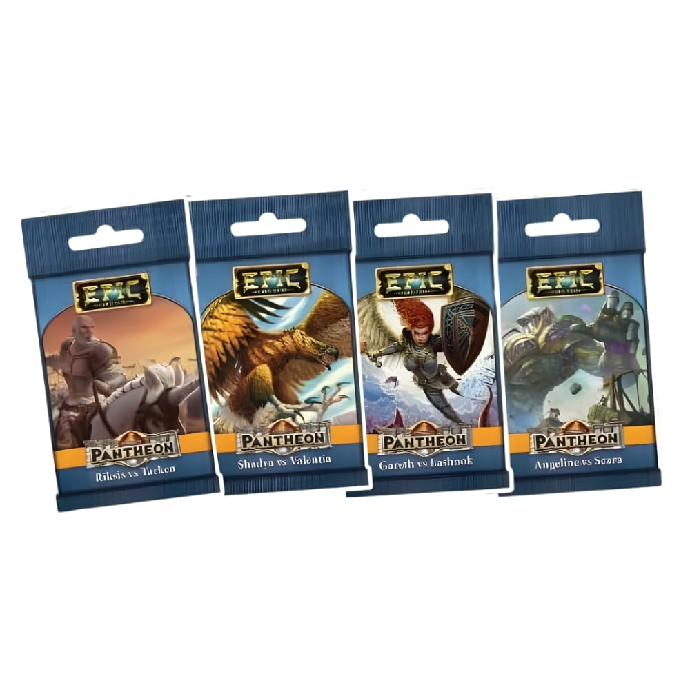 WISE WIZARD GAMES, Pacchetto gioco di carte epico: set base, Guardiani di Gowana, Duelli Boxed Sets Plus 4 pacchetti di carte tribù perdute, 4 pacchetti Pantheon, 4 tiranni, 4 rivolta (19 articoli)